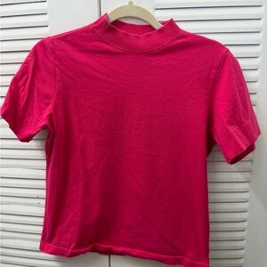Vibrant Pink Short Sleeve Top